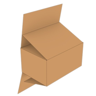 Kartonnen doos 1225x185x625-7mm dubbel BC-golf-Bruin-overslaande-klep  (op maat)