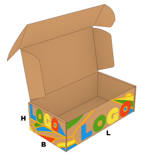 Kartonnen doos 300x200x150-3mm B-golf-Bruin-postdoos  (op maat)