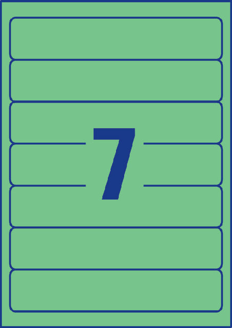 Rugetiket AZ smal 38x192mm zelfklevend groen