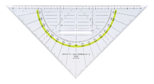 Geodriehoek Aristo 1555/2 225mm met greep