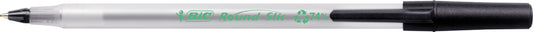 Balpen Bic Ecolutions round stic M zwart