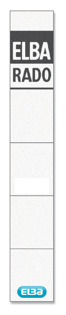 Rug insteekkaart Elba Rado smal 24x159mm wit 10st