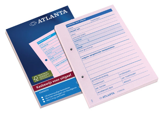 Kasbewijs Djois Atl uitgaaf A6 100 vel roze