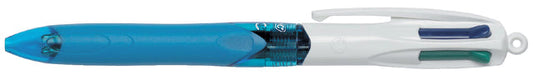 Balpen Bic 4kleuren grip M lichtblauw