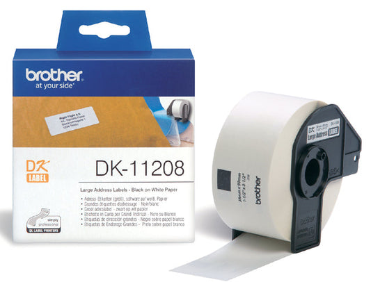 Etiket Brother DK11208 adressering groot 38x90mm