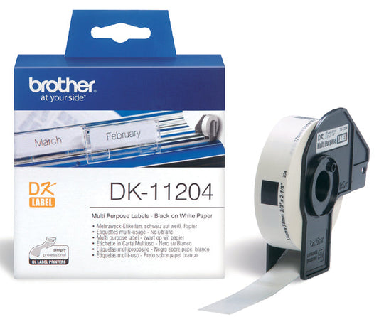 Etiket Brother DK11204 multifunctioneel 17x54mm