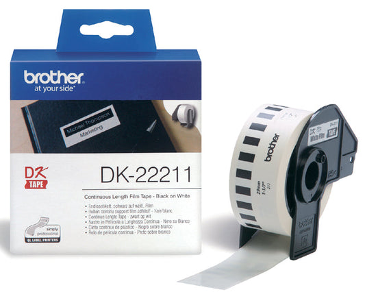 Etiket Brother DK22211 doorlopend 29mm 15m wit