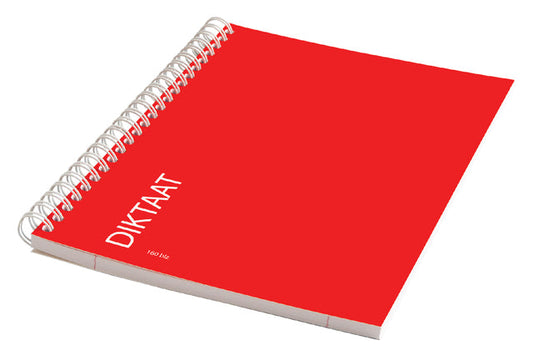 Schrift Qbasic diktaat A5 spiraal lijn 160blz 70gr