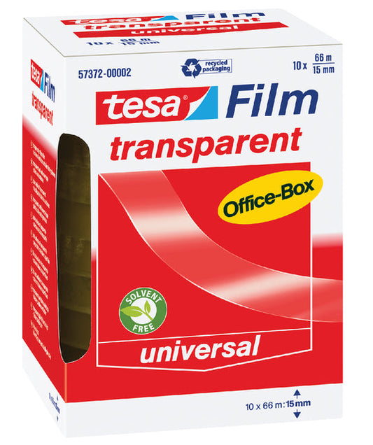 Plakband tesafilm 66mx15mm transparant