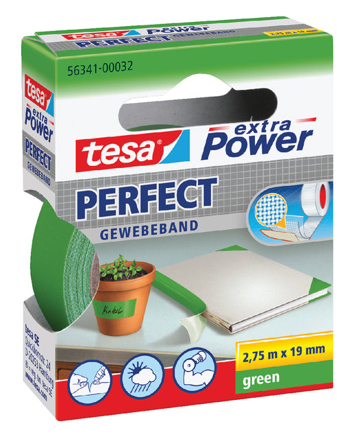 Textieltape tesa Perfect 2.75mx19mm groen