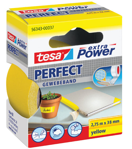 Textieltape tesa Perfect 2.75mx38mm geel