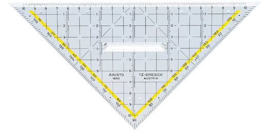 Geodriehoek Aristo 1650/2 met greep 225mm