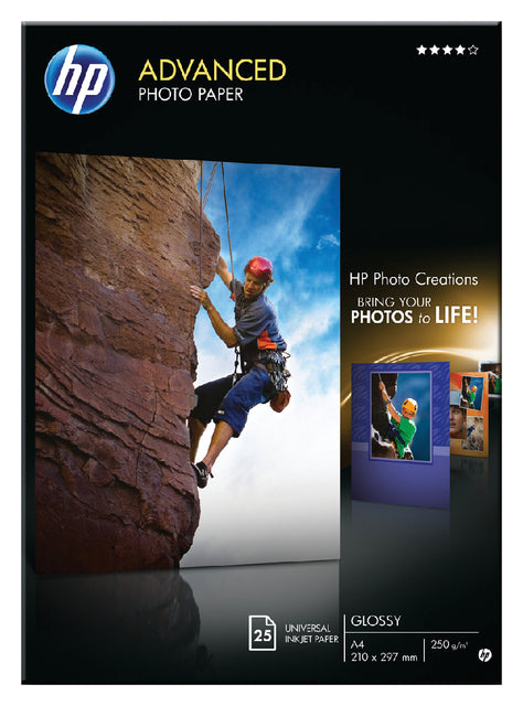 Fotopapier HP Q5456A A4 250gr glans