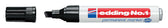 Viltstift edding 1 schuin 1-5mm zwart