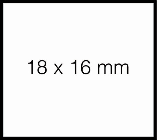 Prijsetiket 18x16mm Sato Duo 16 permanent wit