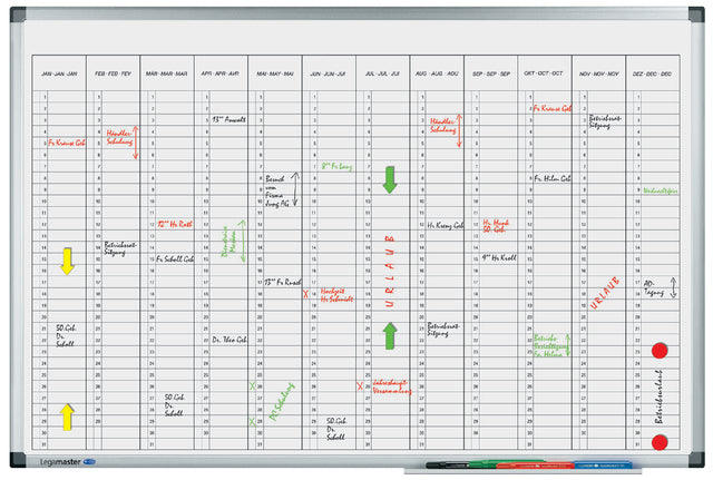 Planner jaar Legamaster prem verticaal 60x90cm