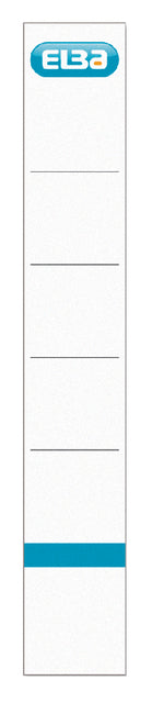 Rug insteekkaart Elba smal 30x190mm wit 10 stuks