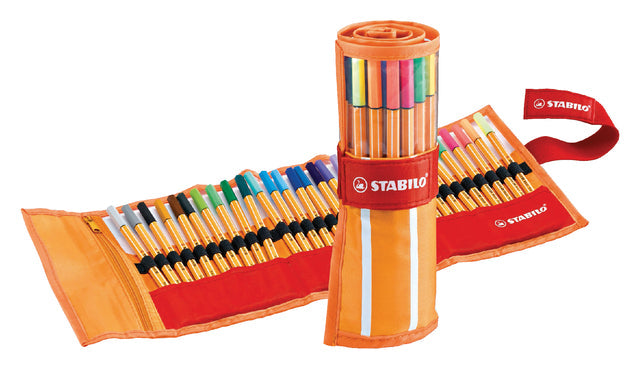 Fineliner STABILO point 88/30 rollerset F ass 30st