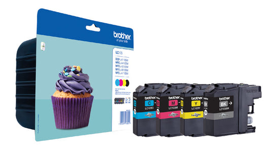Inktcartridge Brother LC-123VALBP zwart +3 kleuren