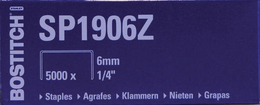 Nieten Bostitch SP1906Z STL 6mm rechte rug 5000st