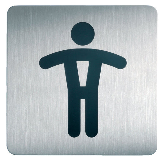 Infobord pictogram Durable vierkant wc heren 150mm