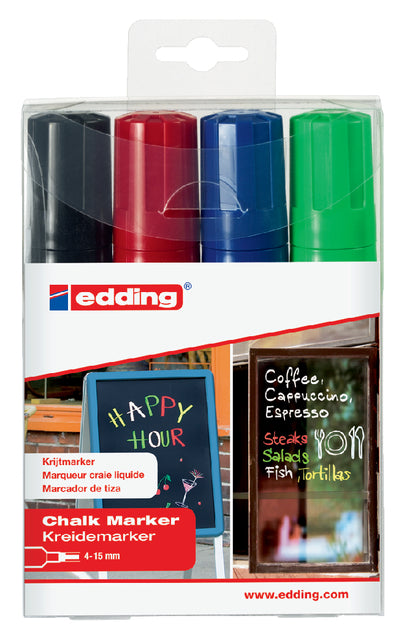 Krijtstift edding 4090 window blok 4-15mm assorti