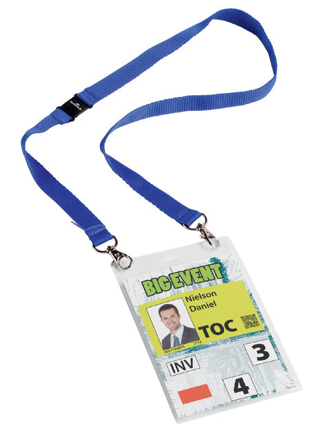 Badge Durable evenementen A6 koord blauw 10st