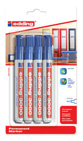 Viltstift edding 3000 rond 1.5-3mm blauw