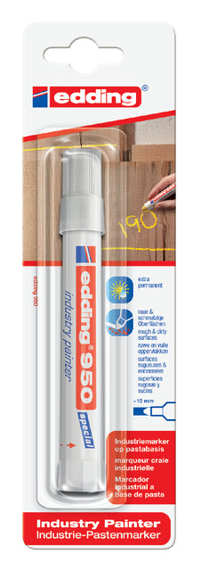 Viltstift edding 950 pasta rond 10mm wit