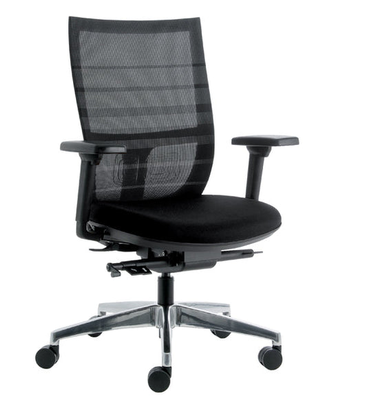 Bureaustoel Euroseats Curve deluxe 001 zwart