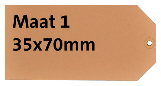 Label karton nr 1 200gr 35x70mm chamois 1000st