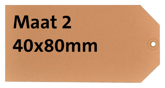 Label karton nr 2 200gr 40x80mm chamois 1000st