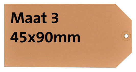 Label karton nr 3 200gr 45x90mm chamois 1000st