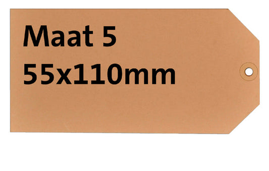 Label karton nr 5 200gr 55x110mm chamois 1000st