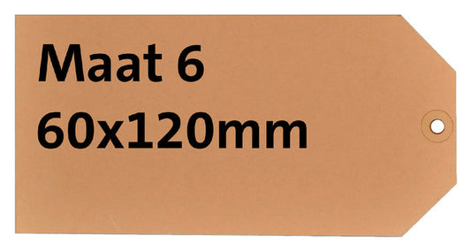 Label karton nr 6 200gr 60x120mm chamois 1000st