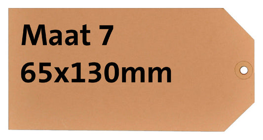 Label karton nr 7 200gr 65x130mm chamois 1000st
