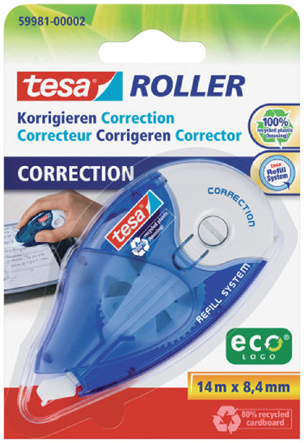Correctietape tesa eco 8.4mm navulbaar blister