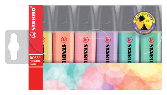 Markeerstift STABILO BOSS 70/6 6st pastel assorti