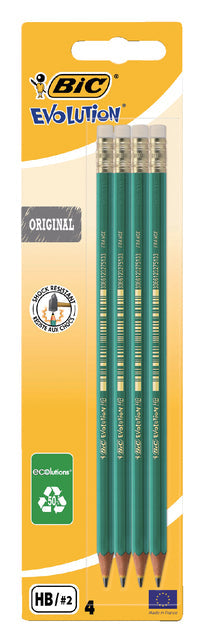 Potlood Bic Evolution ecolutions HB met gumtop