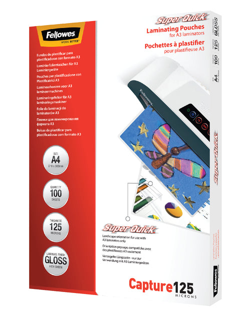 Lamineerhoes Fellowes Superquick A4 2x125micron