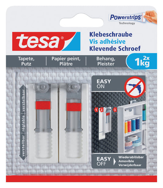 Klevende schroef tesa behang pleister 1kg verstelb