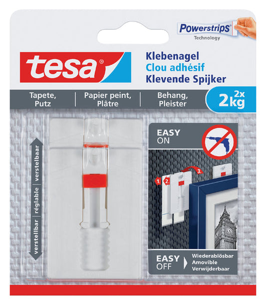 Klevende spijker tesa behang pleister 2kg verstelb