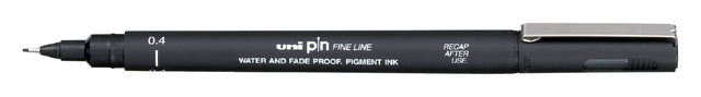 Fineliner Uni-ball Pin 0.4mm zwart