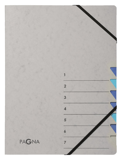 Sorteermap Pagna Easy A4 7 tabs blauw
