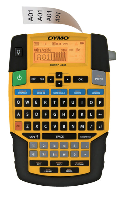 Labelprinter Dymo Rhino 4200 qwerty 19mm geel