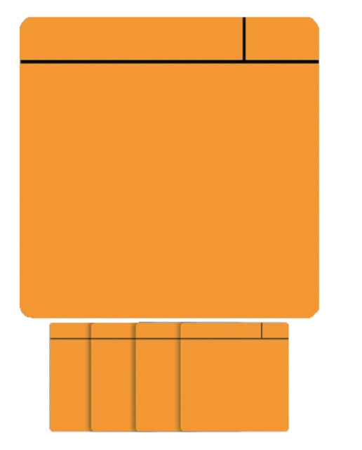 Magneet scrum 75x75mm oranje 5 stuks