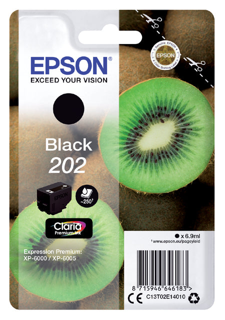Inktcartridge Epson 202 T02E14 zwart