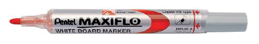 Whiteboardmarker Pentel MWL5S 1mm rood