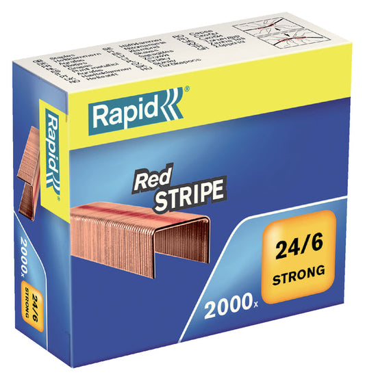 Nieten Rapid 24/6 verkoperd red stripe 2000st
