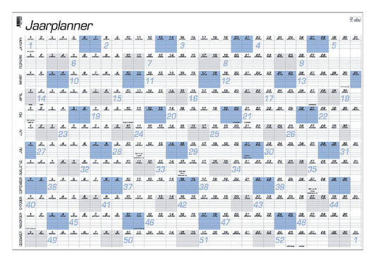Jaarplankalender 2026 Quantore A1 84x57cm